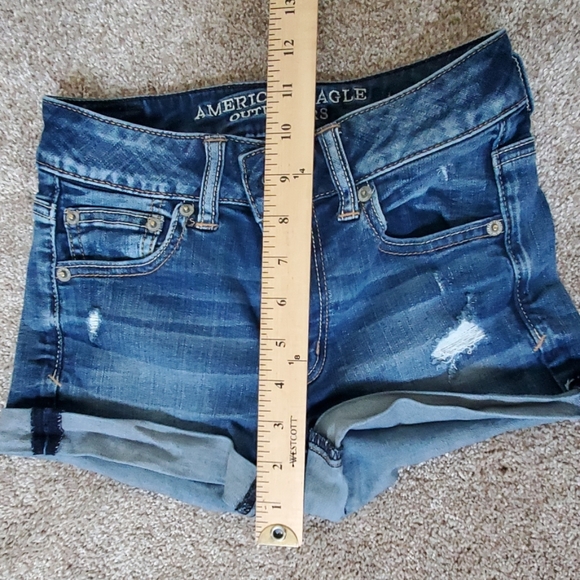 American Eagle High Rise Shorties Jean Shorts - Picture 4 of 6